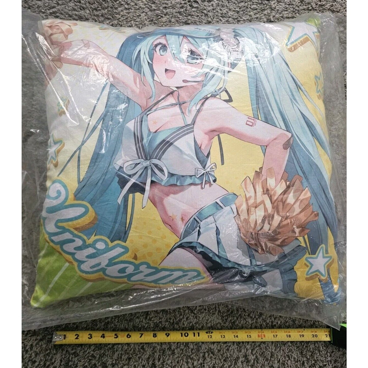 Hatsune Miku Fashion Uniform Large Square Cushion Pillow 55cm Taito Brand New