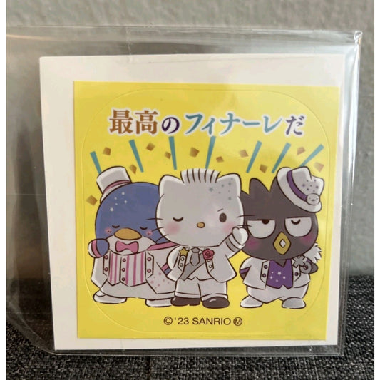 Sanrio I Want To Be A Fan! Die Cut Sticker Tuxedo Sam Bad Badtz Maru