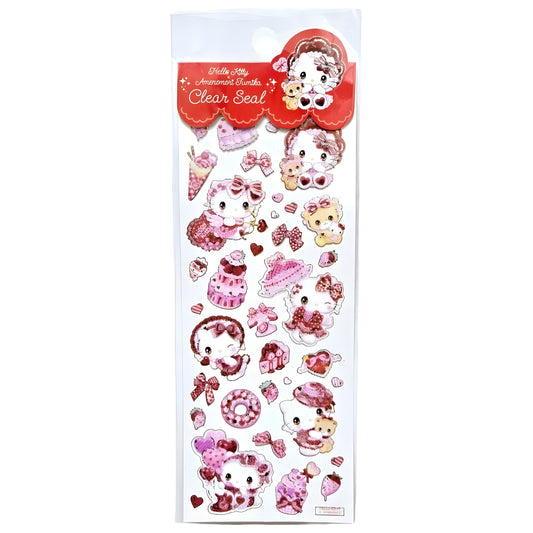 Sanrio Hello Kitty x Amenomori Fumika clear seal sticker sheet