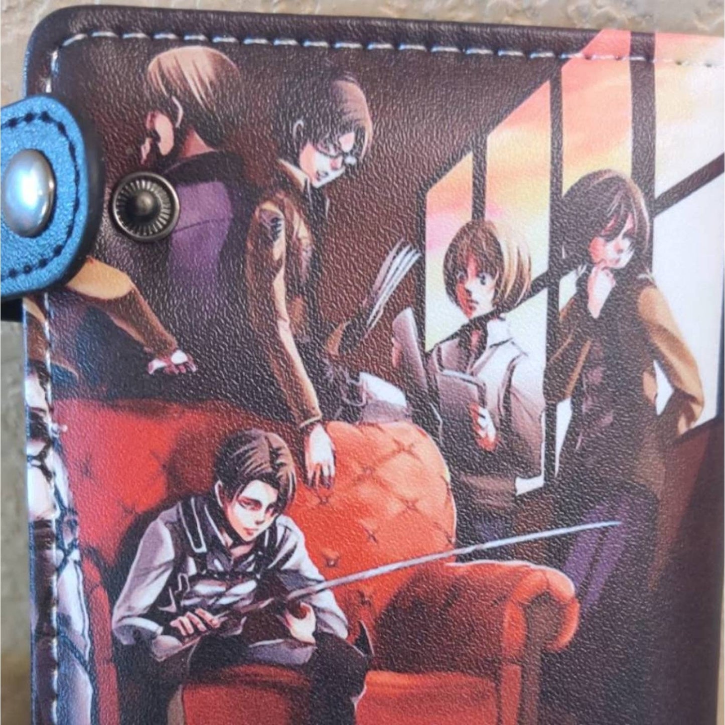 Attack on Titan short snap fold wallet anime