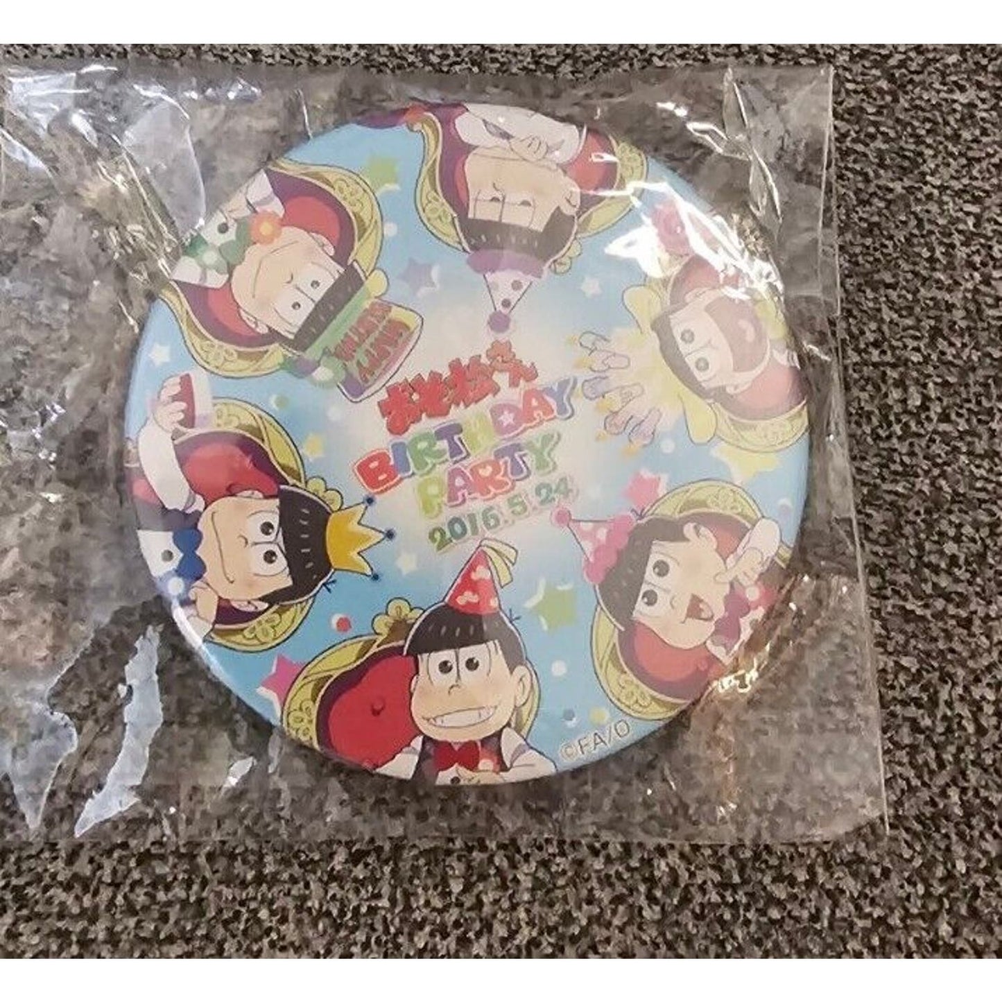 Osomatsu San Birthday Party Can Badge Pin