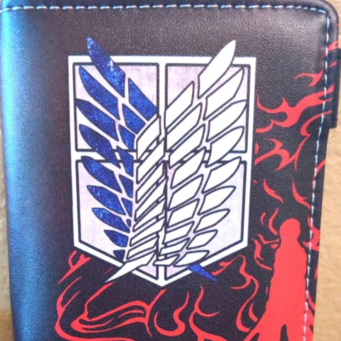 Attack on Titan short snap fold wallet anime