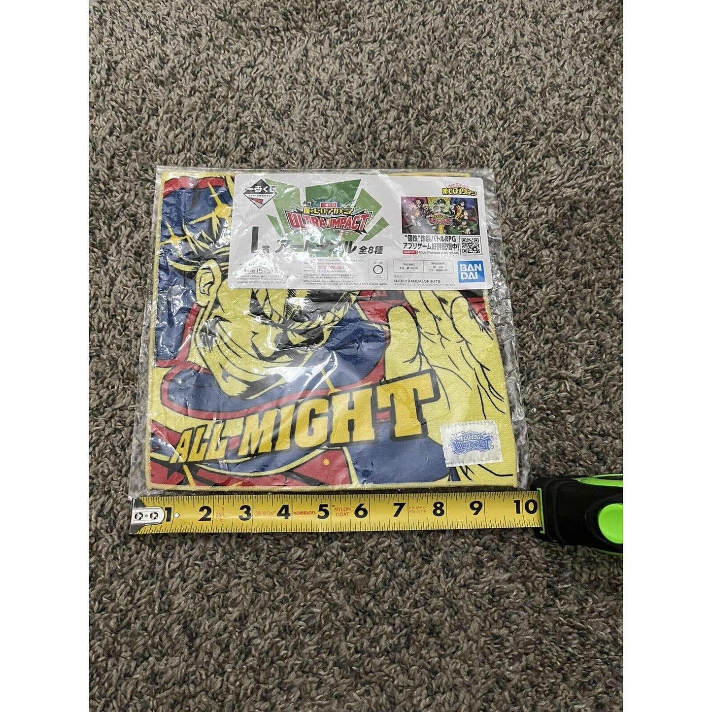 My Hero Academia All Might Hand Towel Anime Bandai Ultra Impact Ichiban Kuji