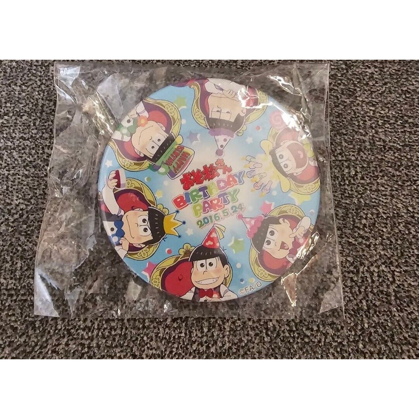 Osomatsu San Birthday Party Can Badge Pin