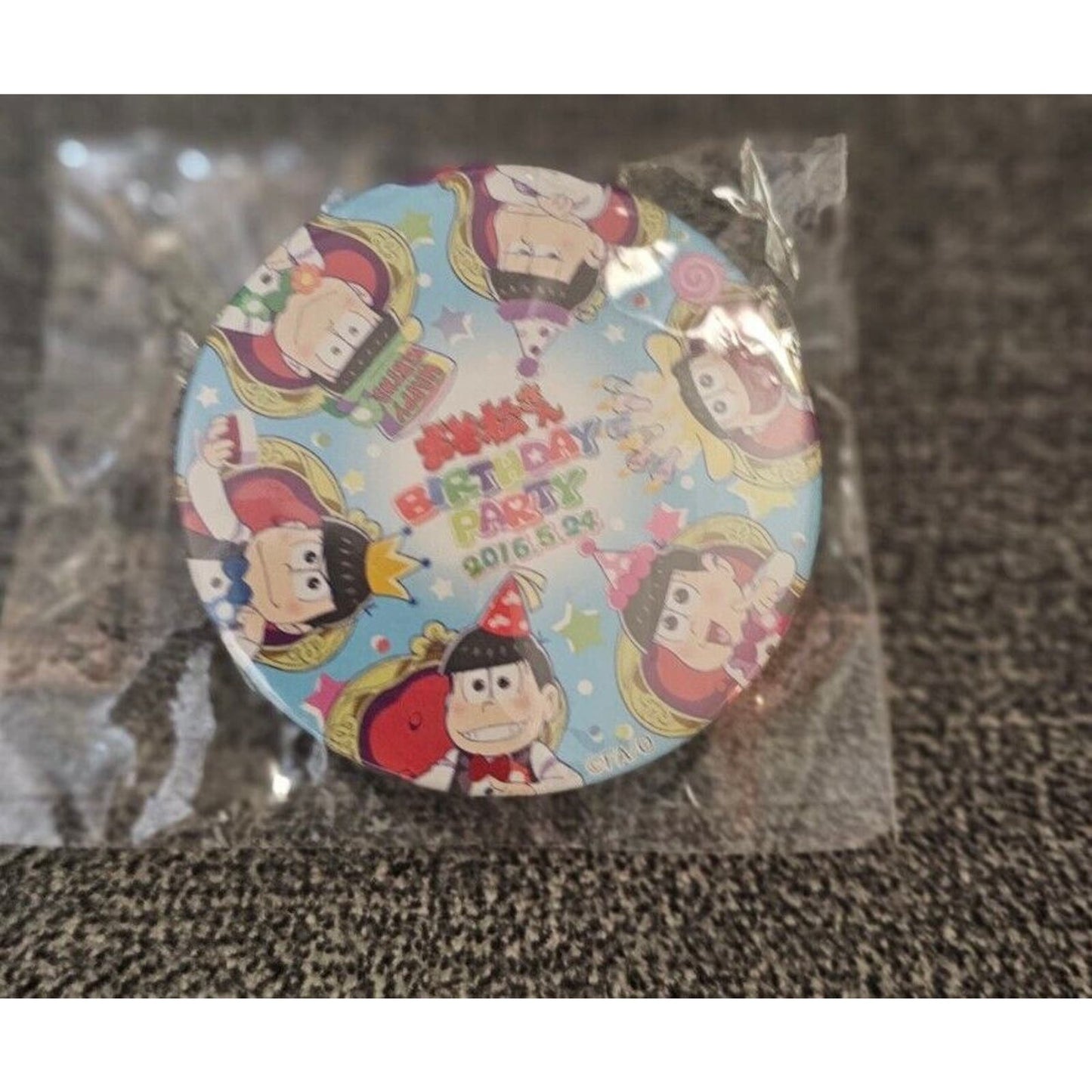 Osomatsu San Birthday Party Can Badge Pin