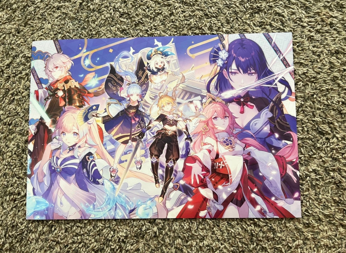 Genshin Impact Anime 8 Piece Poster Set