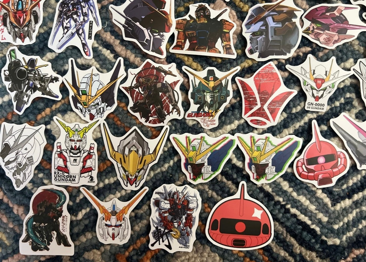 Gundam Anime 50 Piece Sticker Set