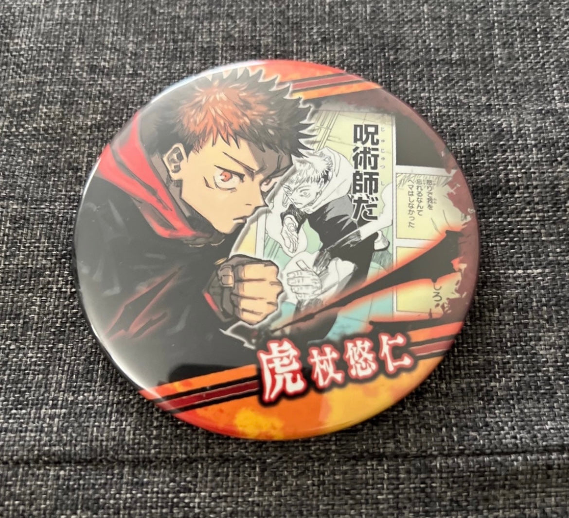 Jujutsu Kaisen Yuji Anime Can Badge Pin